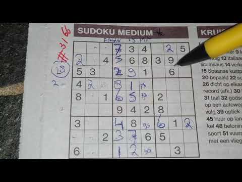 (#3166) Again a neat or plain Sudoku today! Medium Sudoku puzzle. 07-29-2021