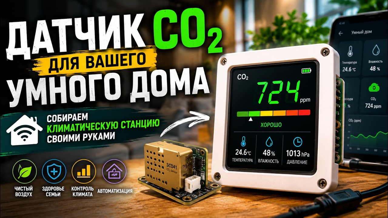 Датчик СO2 для вашего Умного дома. Собираем климатическую станцию своими рук?