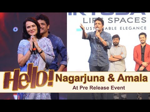 Nagarjuna and Amala At Hello Pre Release Event