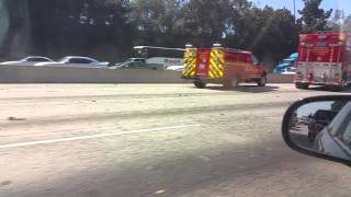 Multiple car accident closes the 605 Freeway