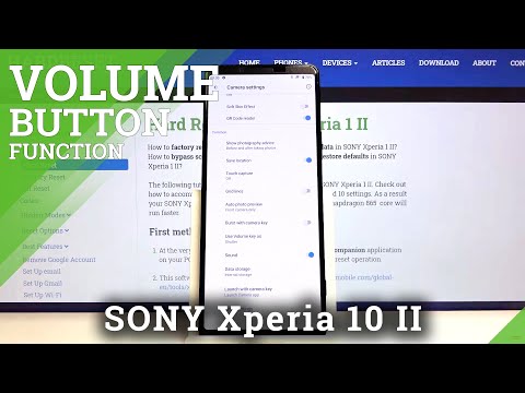 How to Change Camera Volume Button Function on SONY Xperia 1 II