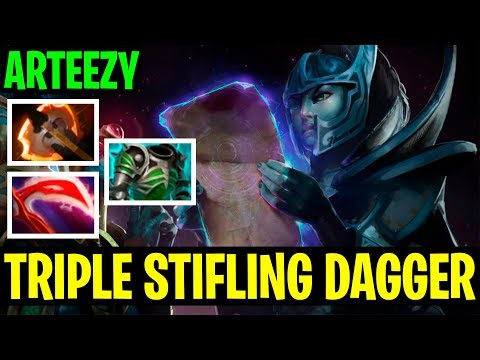 Triple Stifling Dagger - Arteezy Phantom Assassin FULL DAMAGE BUILD - Dota 2