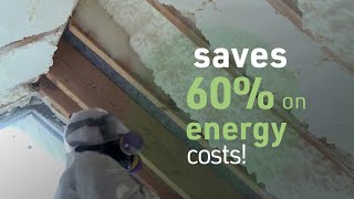 Insulation and energy saving with SPRAY FOAM! 🌎🌱 #sprayfoam #energysav