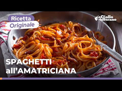 SPAGHETTI ALL'AMATRICIANA - la RICETTA TRADIZIONALE