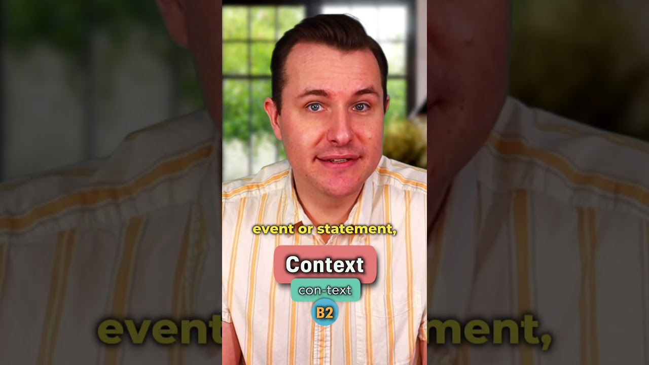 Context - Meaning, Pronunciation, Synonyms and an Example Sentence (English Word of the Day)