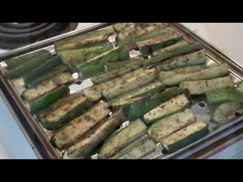 Zucchini Roasted in the toaster oven