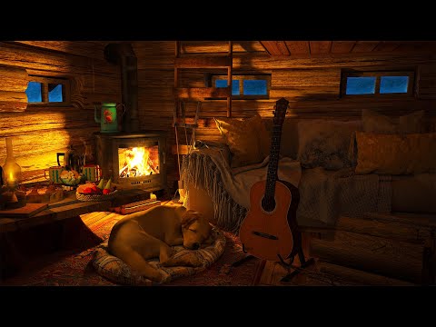 Rentouttava lumimyrsky nukkumiseen – kodikas talvitunnelma lumimyrskyllä ja takkalla