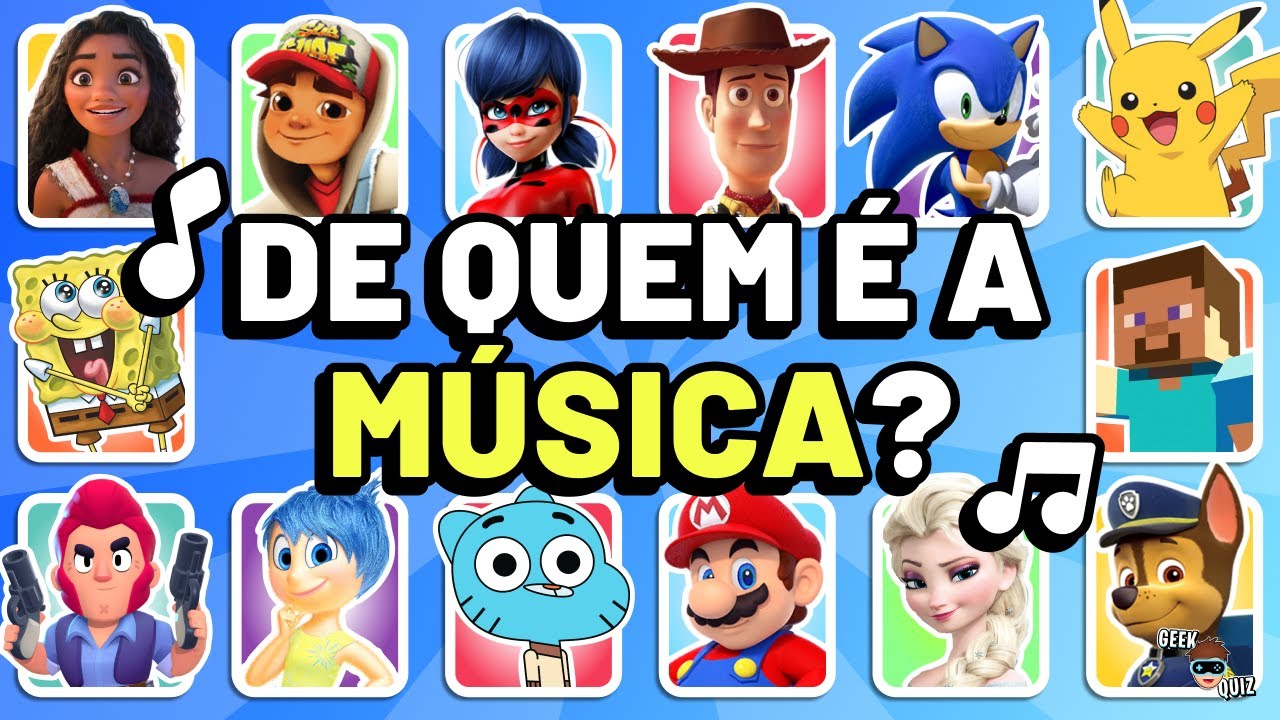 🎵 ADIVINHE PELA MÚSICA | Edição: Jogos, Filmes e Desenhos