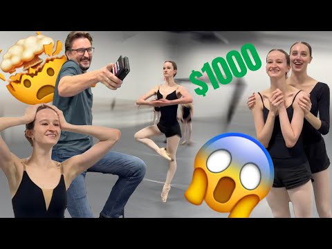 SHE REALLY DID THIS FOR $1000 😱🩰 #challenge #ballet