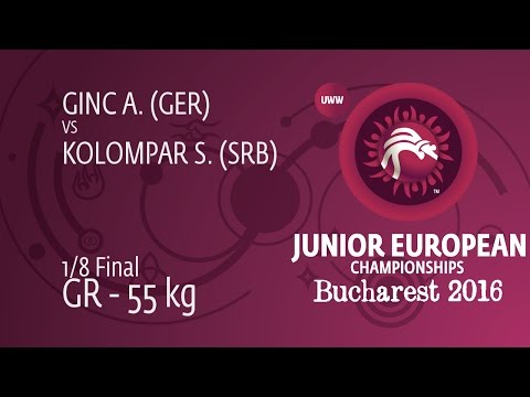 1/8 GR - 55 kg: A. GINC (GER) df. S. KOLOMPAR (SRB) by TF, 9-0
