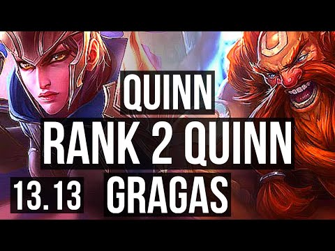 QUINN vs GRAGAS (TOP) | Rank 2 Quinn, 2/0/10, 1600+ games, 900K mastery | KR Challenger | 13.13