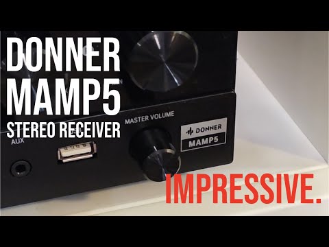 Donner Stereo Receivers, Premium 1000W Peak Power 6 Channel Audio Amplifier with Bluetooth 5.3, USB, FM, 2 Mic-in, Echo, RCA, Optical/Coaxial Input for Home, Karaoke, Theater Speakers, MAMP6 video review thumbnail