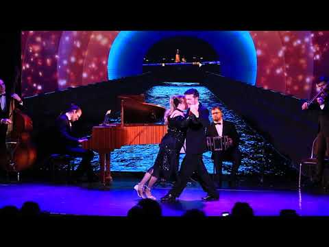  Maria Rivarola  is  dancing  to  a  tango  at  White Nights tango festival  in  2018