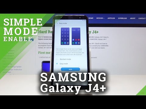 How to Activate Easy Mode in SAMSUNG Galaxy J4+ - Use Large Icons