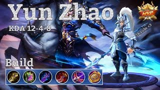 Mobile Legends: Yun Zhao MVP, high damage fighter build!
