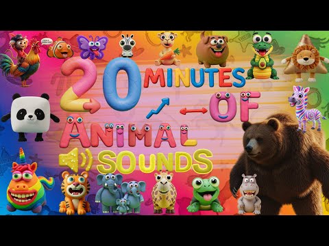 🌈 Funny Animal Sounds Compilation #15 | ABC, Shapes, Colors & Safari Mix for Kids!