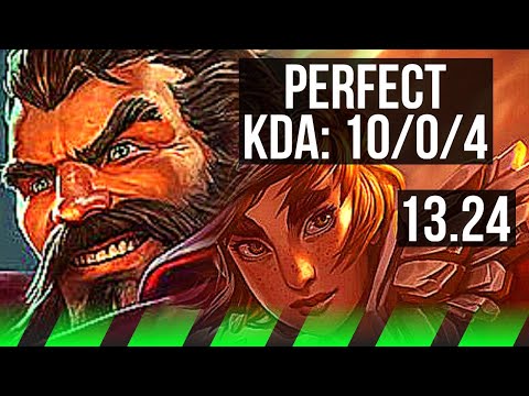 GRAVES vs TALIYAH (JNG) | 10/0/4, Legendary, 500+ games | KR Grandmaster | 13.24