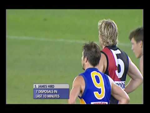 Hird's final quarter against West Coast 2004