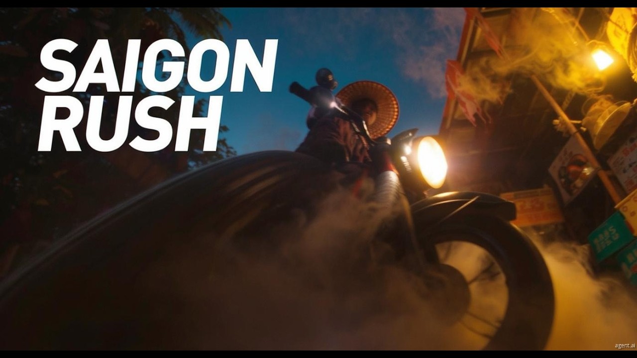 A cinematic montage of Vietnam streets showing the soul of the city