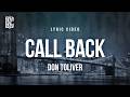 Don Toliver Call Back Lyrics