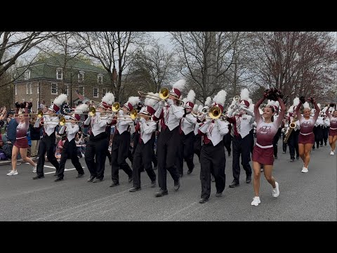 UMass Amherst Minuteman Marching Band performing in Concord MA