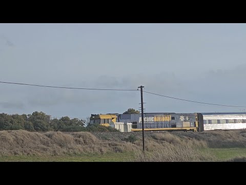 1AM8 JBRE up The Overland (NR32, 6V), Adelaide to Melbourne, 1520, 20/7/25, Ararat VIC