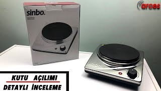 Sinbo SCO-5038 Elektrikli Ocak - Inox ✔️ kutu açılımı 📦 sinbo küçük ev aletleri💯