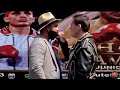 JULIO CESAR CHAVEZ SR FLICKS MACHO CAMACHO JR'S FACE DURING FACE OFF FOR FINAL EXHIBITION FIGHT