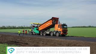 Цьогоріч в області оновили більше 100 км доріг у рамках «Великого будівництва»