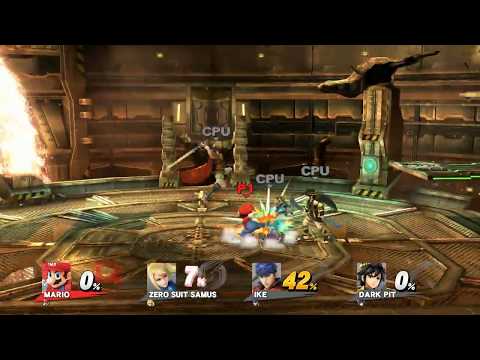 Mario's Smash Battles: VS. Zero Suit Samus, Ike & Dark Pit