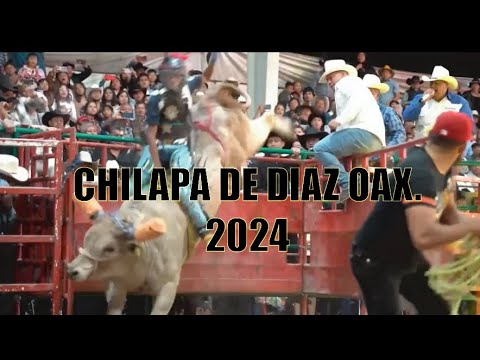 Jinete no quiso montar y llego un chamaco de14 años a reemplazarlo - Chilapa de Diaz Oaxaca 2024