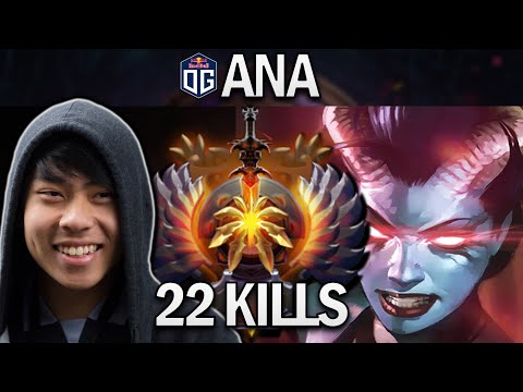 OG.ANA QUEEN OF PAIN WITH 22 KILLS - DOTA 2 7.27 GAMEPLAY