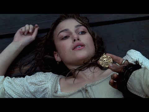Captain Jack Sparrow rescues Elizabeth