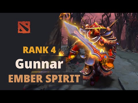 Gunnar (Rank 4) plays Ember Spirit Dota 2 Full Game