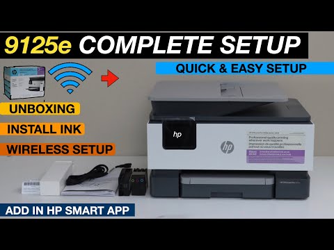 Thumbnail for HP OfficeJet Pro 9125e Setup, Install Ink, Alignment, Wireless Setup, Copy & Scan Review