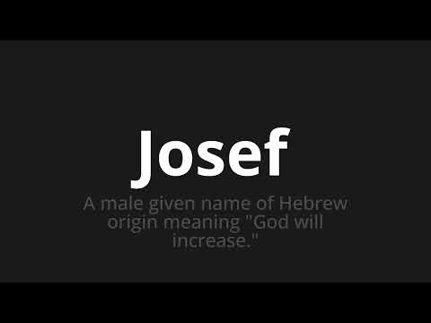 How to pronounce Josef