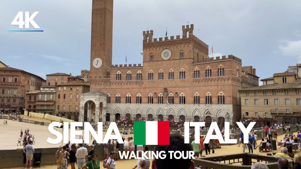 Siena Italy Walking Tour Tuscany 4K Summer Time Immersive