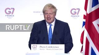 France: Boris Johnson touches on Iran, Brexit in closing remarks at G7