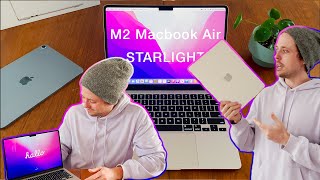Starlight M2 Macbook Air | Unboxing & Comparison - Beautiful!!