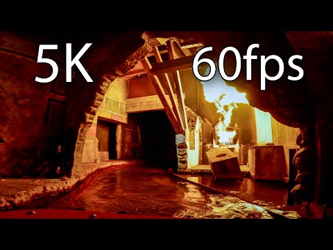 Escape From Pompeii front seat on-ride 5K POV @60fps Busch Gardens Williamsburg