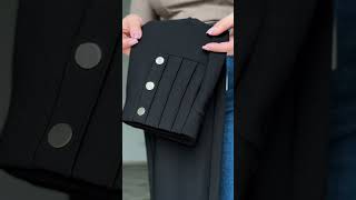 LUCIA - pružné kalhoty se stříbrnými knoflíky - NEZATEPLENÉ - velikost S