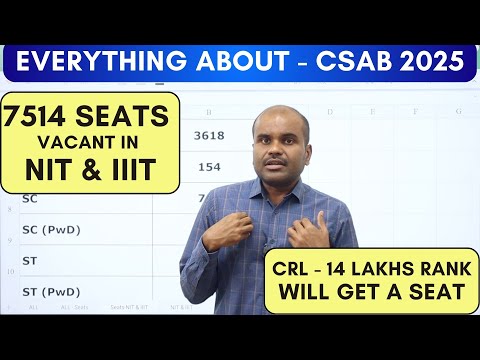 🔴 CSAB 2025 Counselling | Very HUGE Vacancy | JACKPOT for JEE Aspirants | Choice Filling Strategies✅