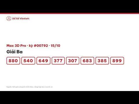 Trực tiếp Jackpot Vietlott Vietlott | Thông tin cập nhật GMT+7