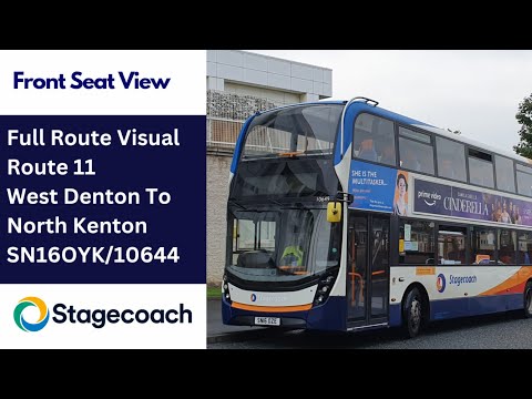 Full Route Visual: Stagecoach NE Route 11 - West Denton To North Kenton | SN16OYK/10644