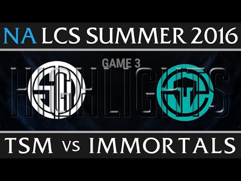 TSM vs IMT Game 3 Highlights - NA LCS Week 2 Summer 2016 - TSM vs Immortals G3