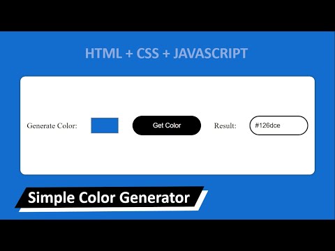 Simple Hex Color Generator Using Html Css Javascript