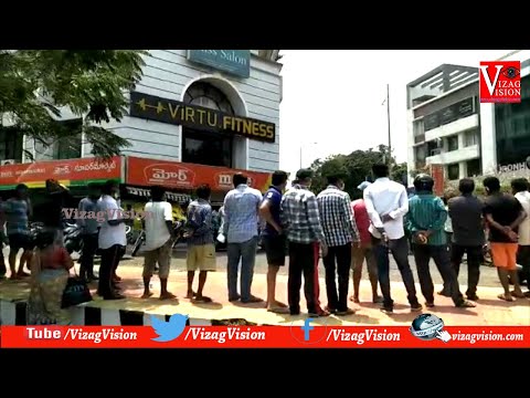 Public Q line at Sripuram Duttailand Wine Shop in Visakhapatnam,Vzagvision....