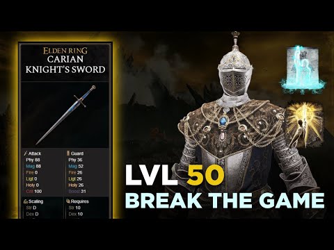 Elden Ring: Carian Knight's Sword Early Game OP INT Build Level 50 - STEP BY STEP Build GUIDE UNCUT
