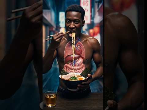 How Your Body Digests Ramen Noodles in 3D Stomach Animation