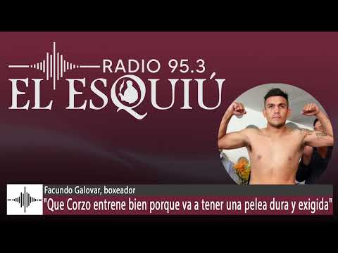 Facundo Galovar, boxeador | "Que Corzo entrene bien porque va a tener una pelea dura y exigida"